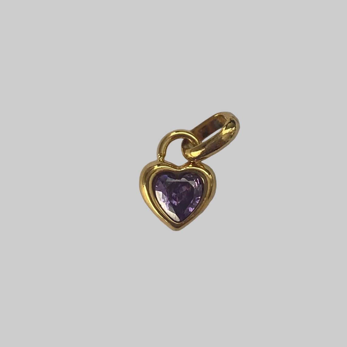 Birthstone Heart Charms