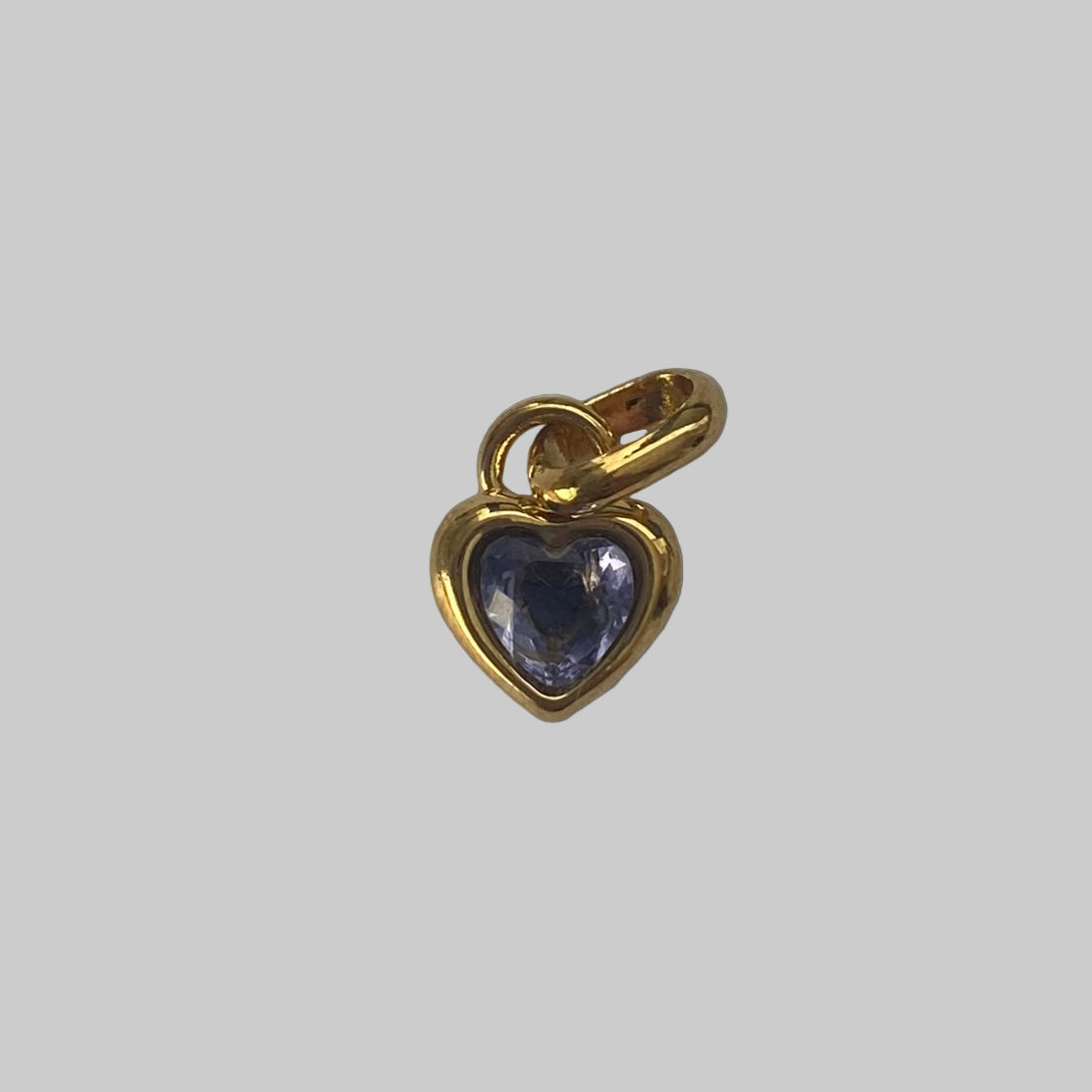 Birthstone Heart Charms