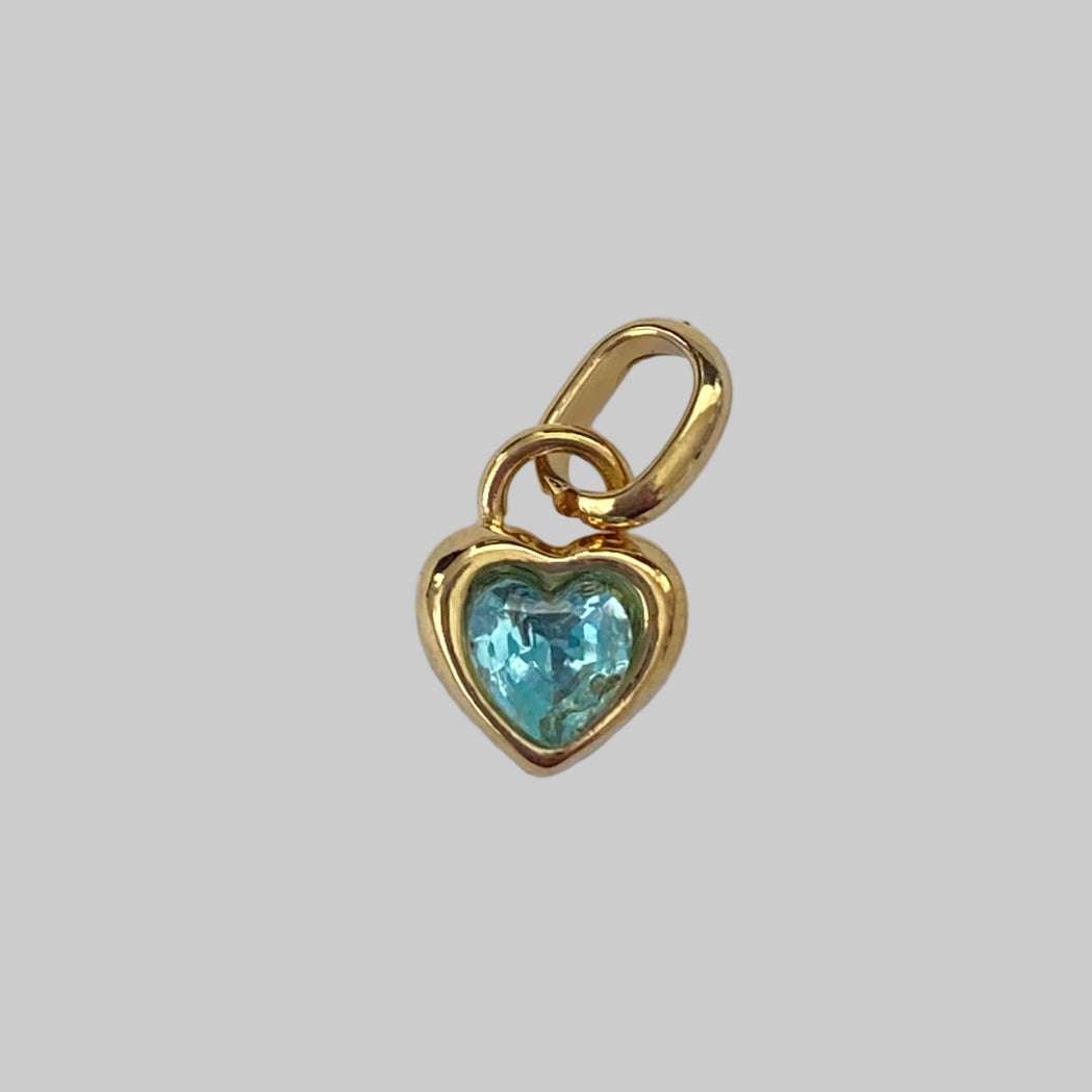 Birthstone Heart Charms